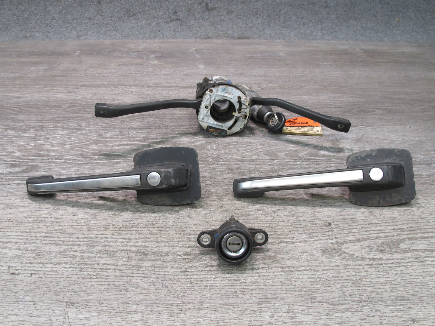 85-88 VW Scirocco MK2 Set of 4 Ignition Trunk Lock w KEY & Door Handles OEM