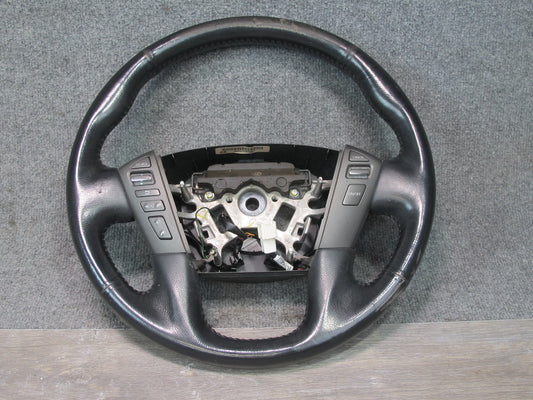 2011-2012 Infiniti QX56 Front Left Multifunction Heated Steering Leather Black