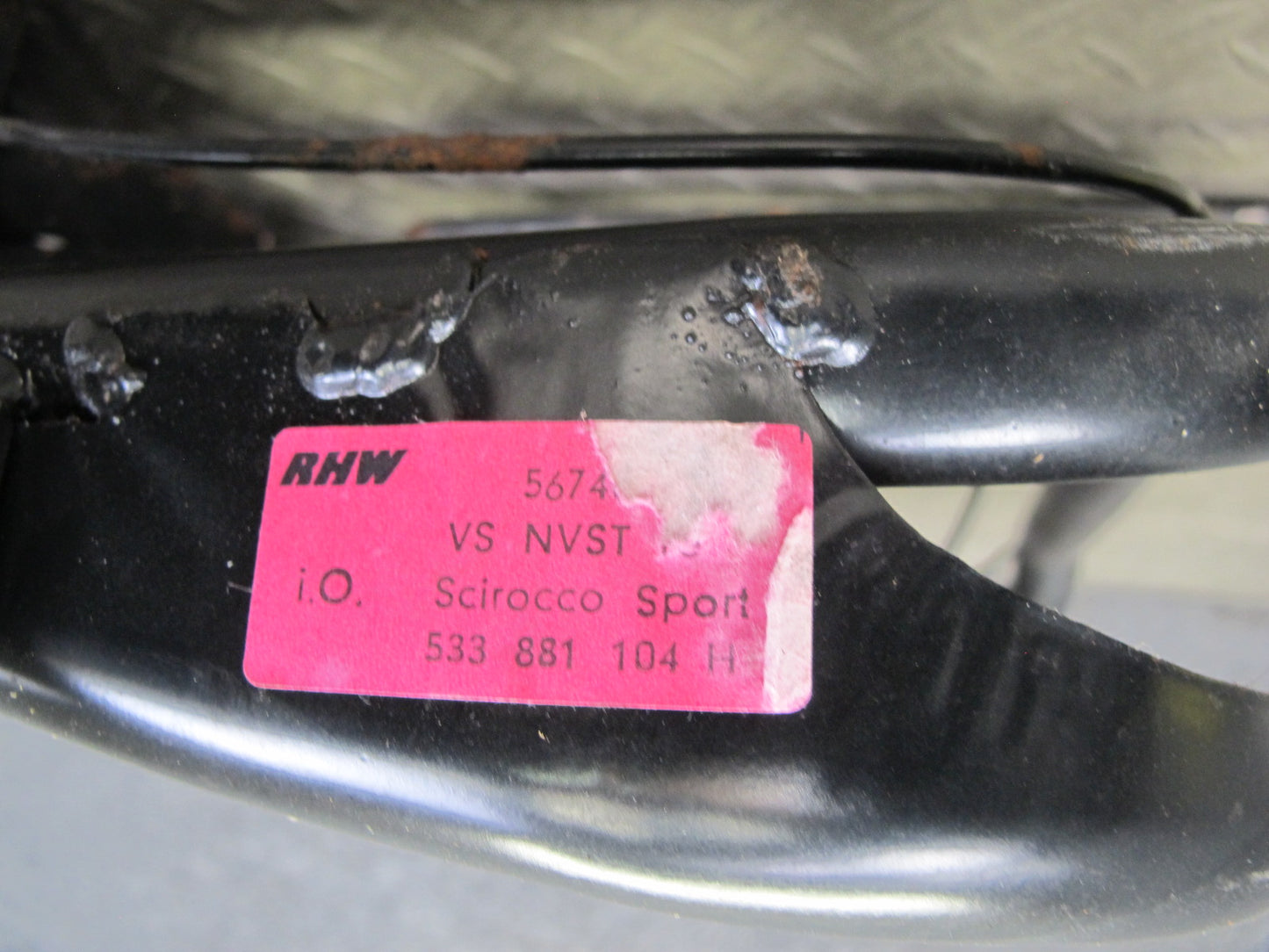 86-88 Volkswagen VW Scirocco MK2 Front Right Seat Frame 533881104H OEM