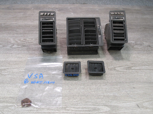 85-88 Volkswagen Scirocco MK2 Set of 5 Dash Center Right Left Air Vent Black OEM