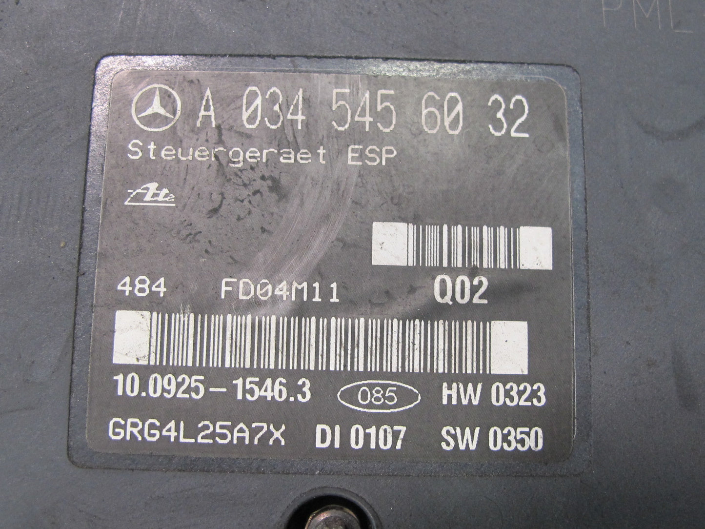 05-11 Mercedes R171 Slk-class Anti Lock Brake ABS Pump Module 0345456032 OEM