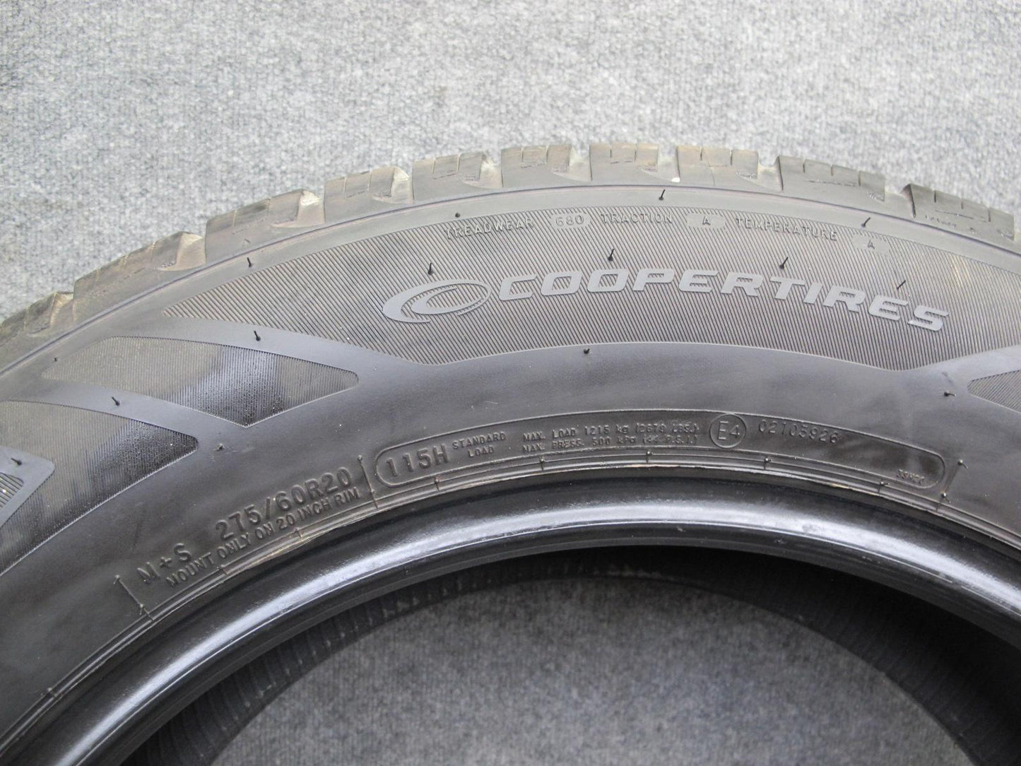 Set of 2 Cooper Endeavor Plus A/S Tire 275/60 R20 115H 2022 5/32 Tread