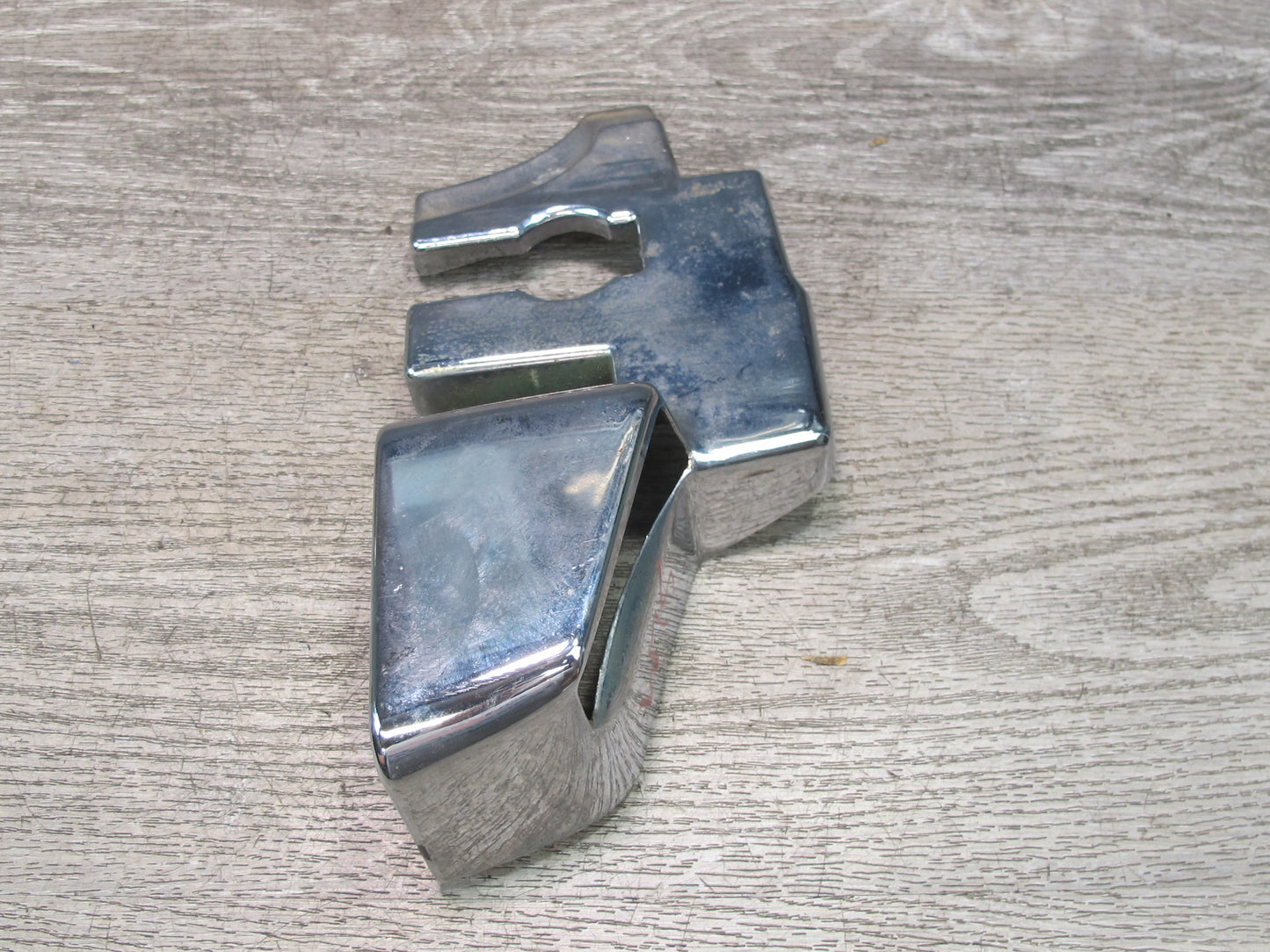 73-89 Mercedes R107 Convertible B Pillar TOP Hinge Latch Chrome Cover Set OEM