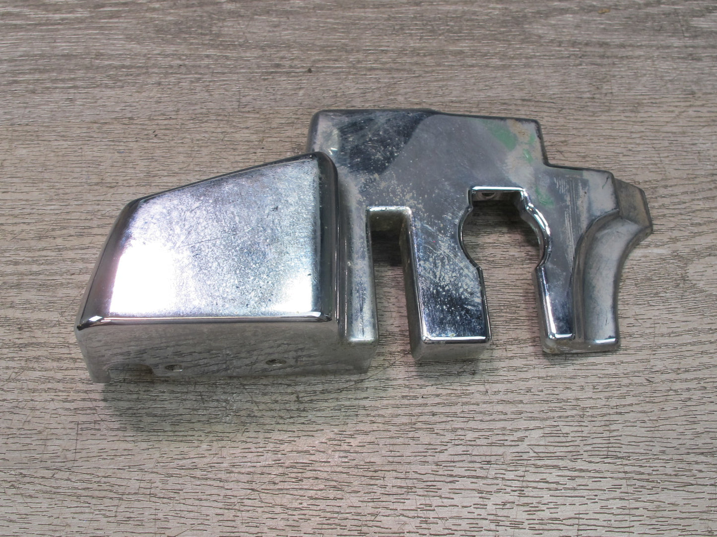 73-89 Mercedes R107 Convertible B Pillar TOP Hinge Latch Chrome Cover Set OEM