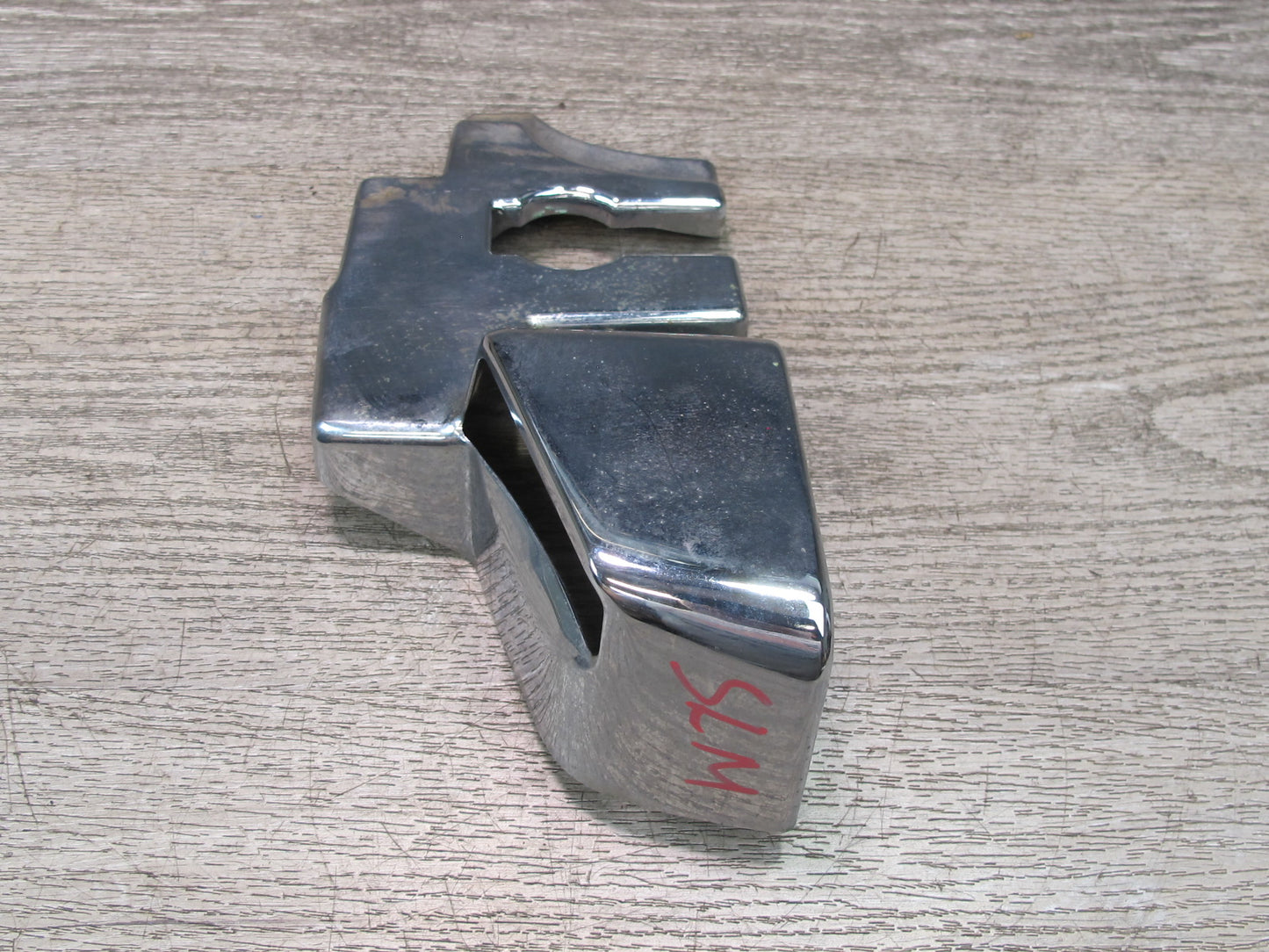 73-89 Mercedes R107 Convertible B Pillar TOP Hinge Latch Chrome Cover Set OEM