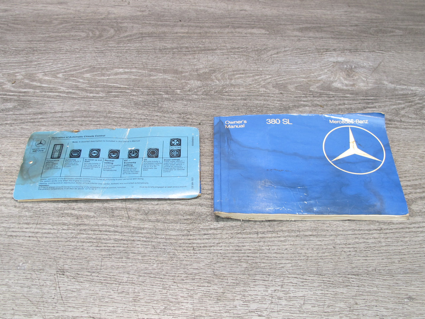 1982 Mercedes R107 380SL Owner User Operator Guide Manual Book Set OEM