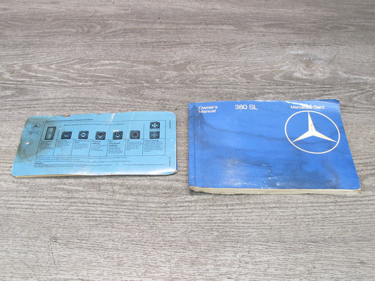 1982 Mercedes R107 380SL Owner User Operator Guide Manual Book Set OEM