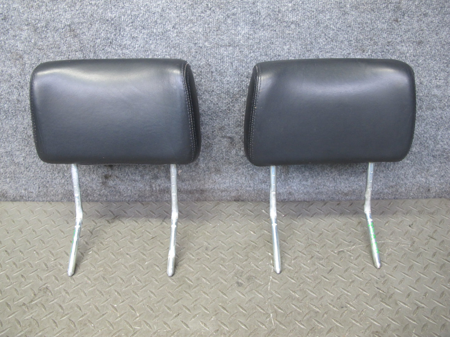 86-88 VW Scirocco MK2 Front Left & Right Seat Leather Headrest Black OEM