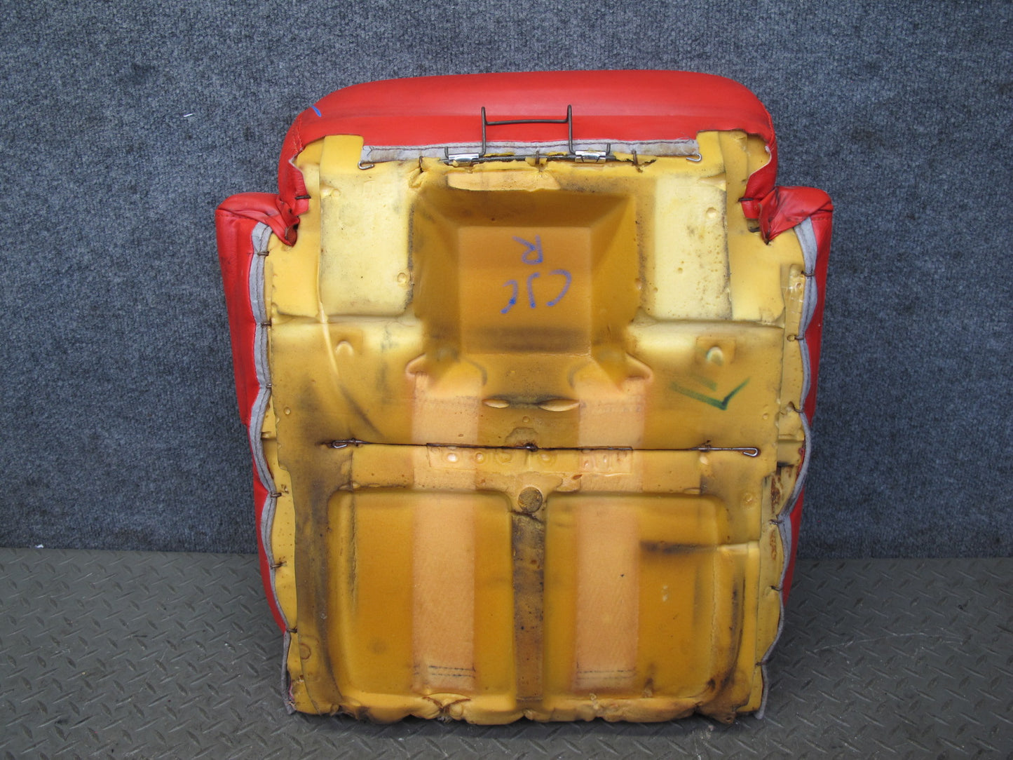 92-93 Chevrolet Corvette C4 Right Leather Seat Lower Cushion Torch RED OEM