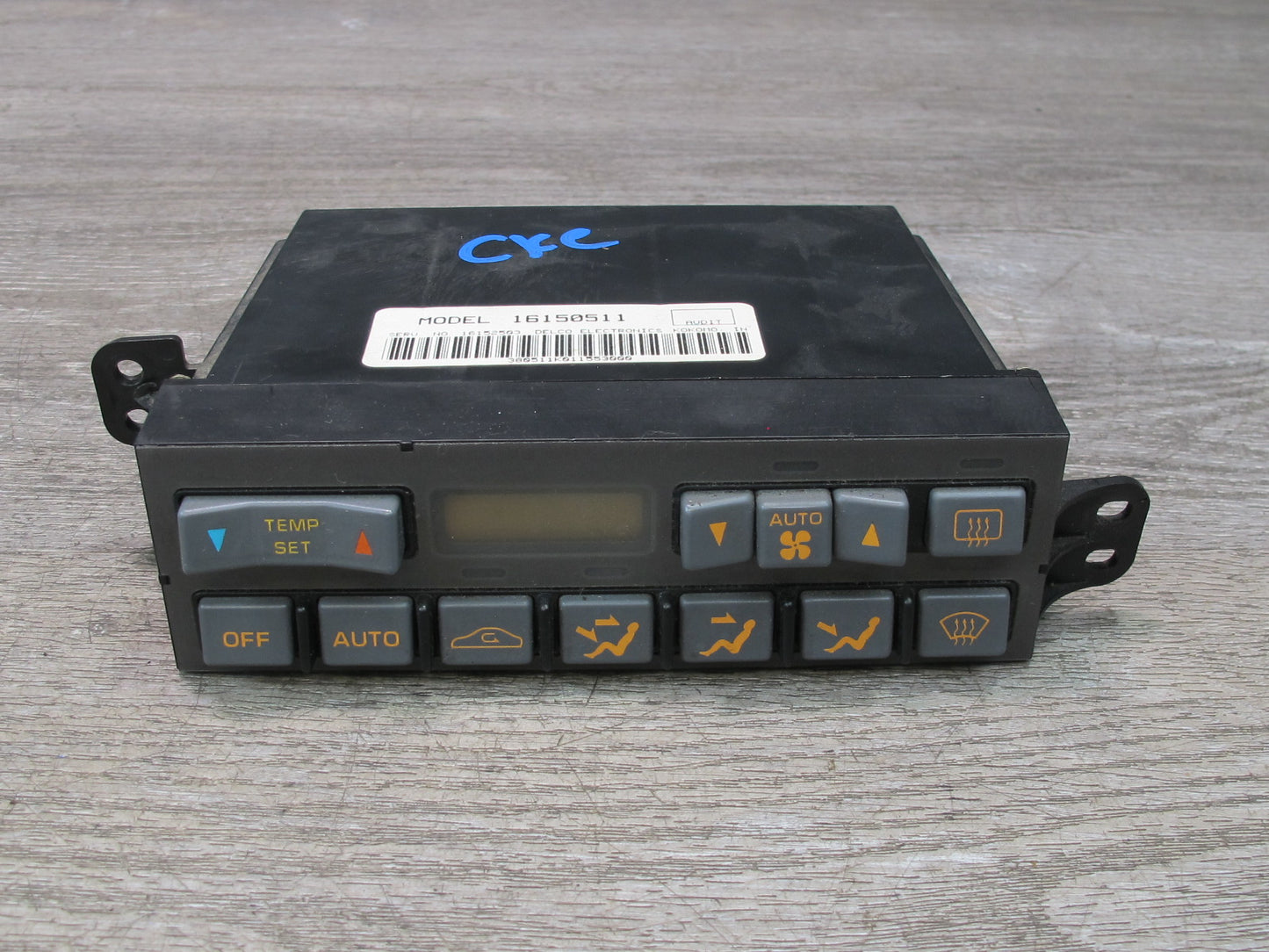 90-91 Chevrolet Corvette C4 A/C Climate Control Switch Panel 16150511 OEM