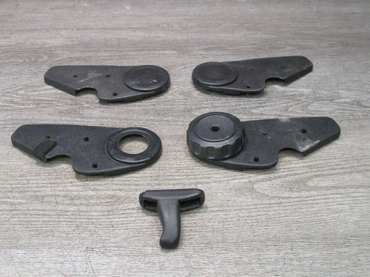 82-88 VW Scirocco Set of 5 Front Seat Hinge Trim & Recline Tilt Switch OEM