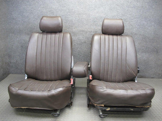 73-85 Mercedes R107 Set of 2 Front Left & Right Leather Seat Brown Brasil OEM