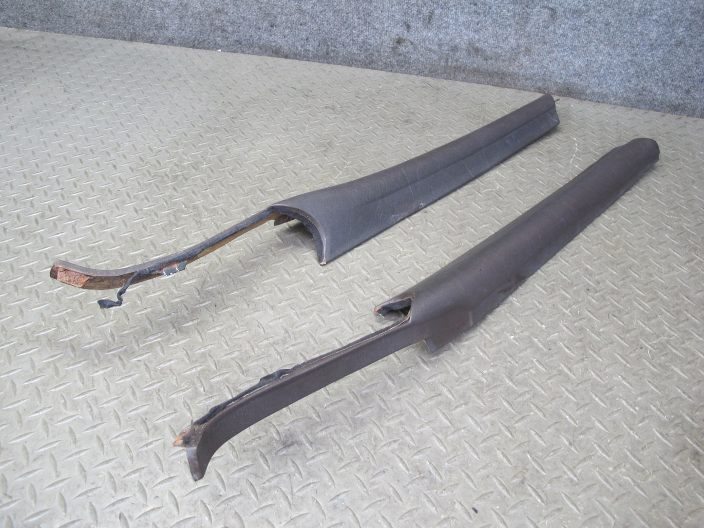 73-89 Mercedes R107 Convertible Set of 2 Front A Pillar Trim Cover Panel OEM