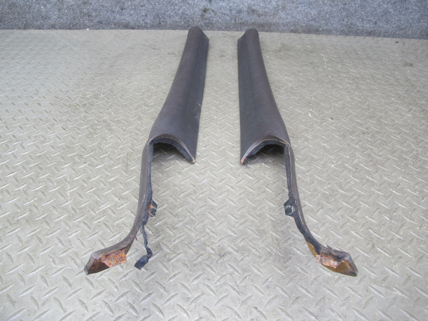 73-89 Mercedes R107 Convertible Set of 2 Front A Pillar Trim Cover Panel OEM