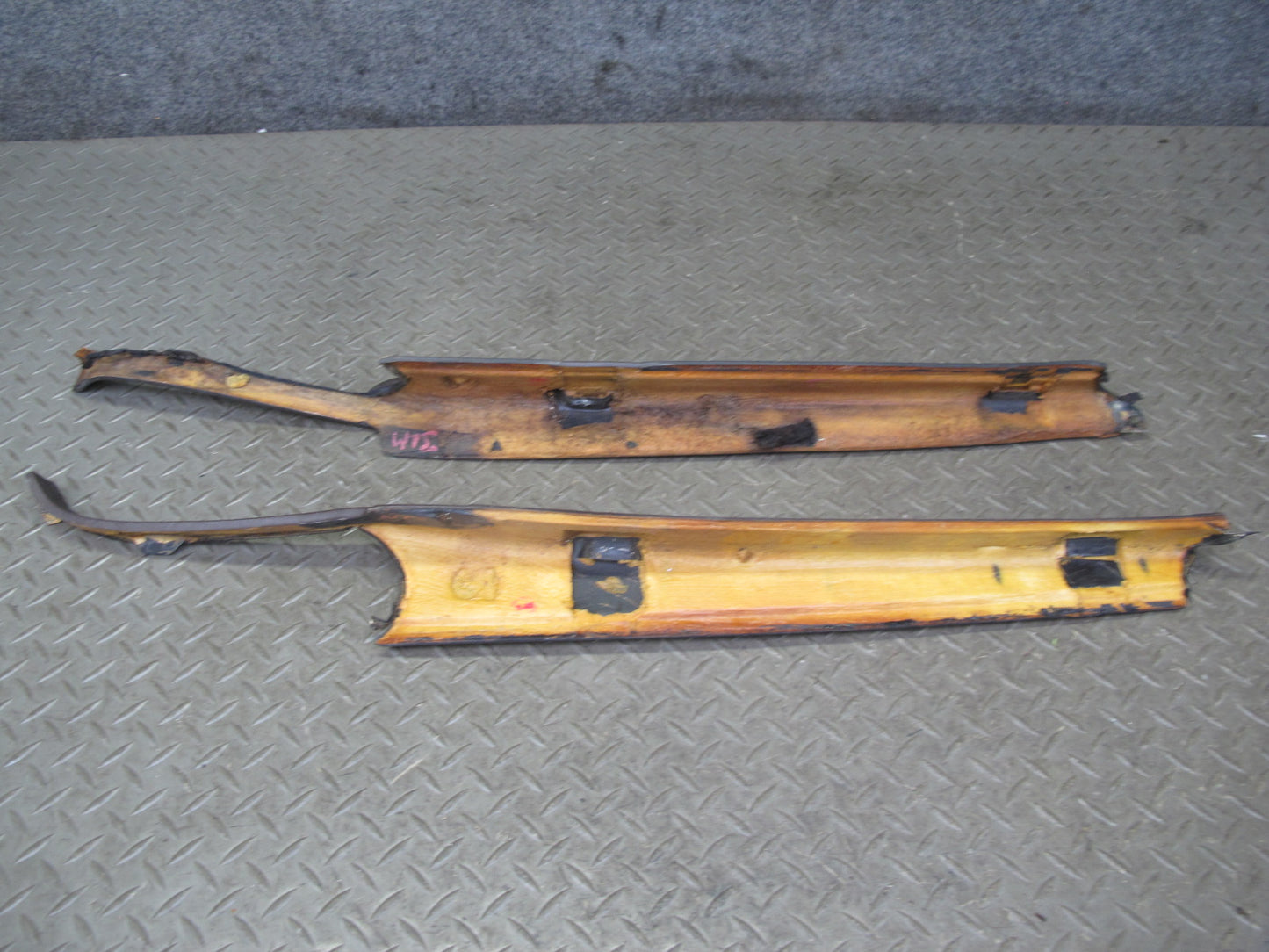 73-89 Mercedes R107 Convertible Set of 2 Front A Pillar Trim Cover Panel OEM
