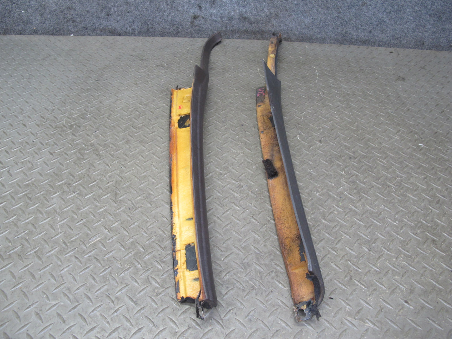 73-89 Mercedes R107 Convertible Set of 2 Front A Pillar Trim Cover Panel OEM