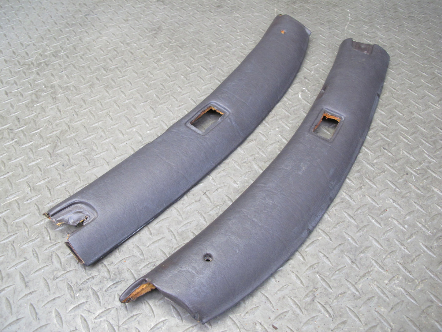 73-85 Mercedes R107 Convertible Set of 2 Headliner Trim Cover Panel Brown OEM