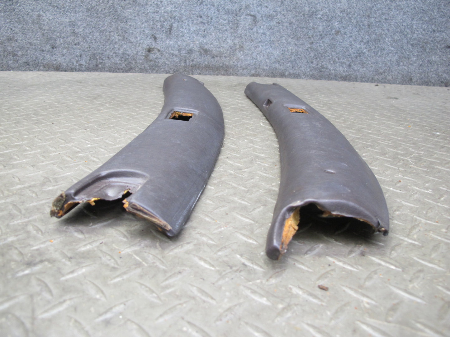 73-85 Mercedes R107 Convertible Set of 2 Headliner Trim Cover Panel Brown OEM