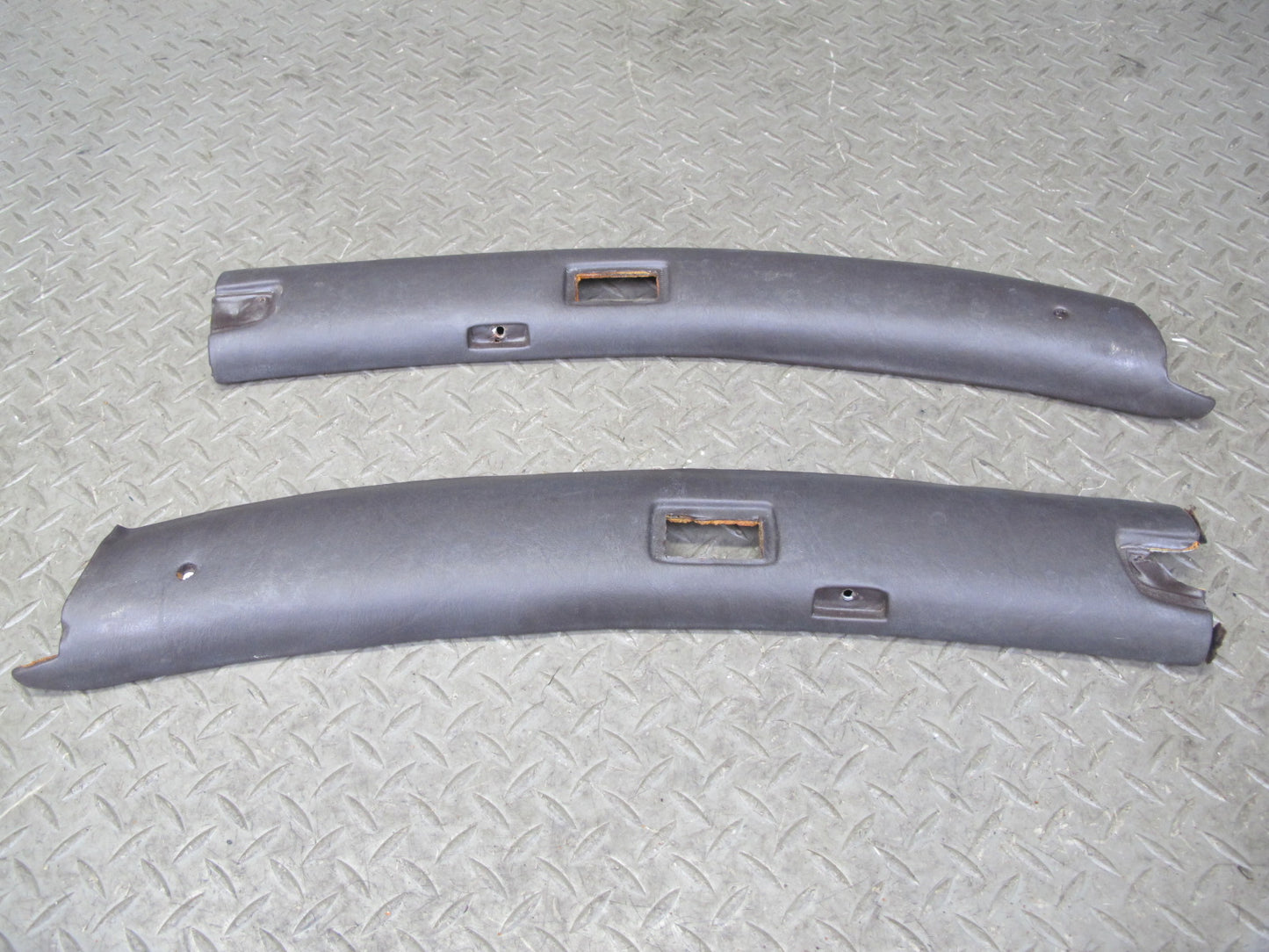 73-85 Mercedes R107 Convertible Set of 2 Headliner Trim Cover Panel Brown OEM