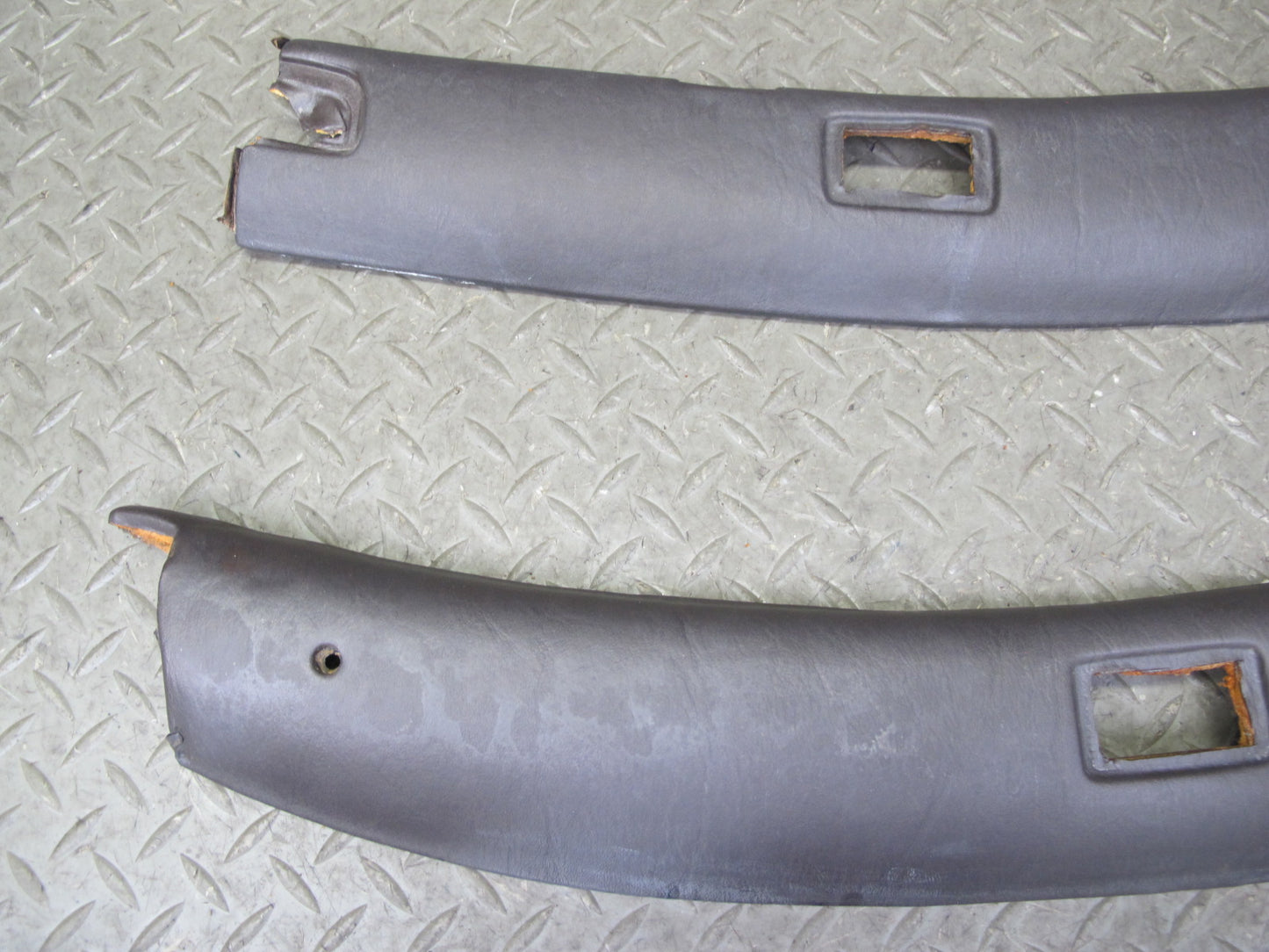 73-85 Mercedes R107 Convertible Set of 2 Headliner Trim Cover Panel Brown OEM