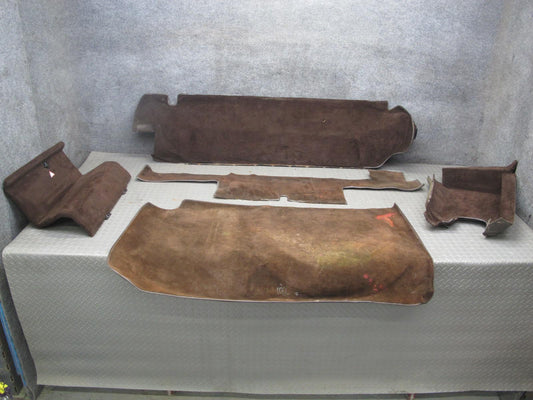 81-85 Mercedes R107 Rear Trunk Floor Trim Carpet Liner Cover MAT Set Brown OEM