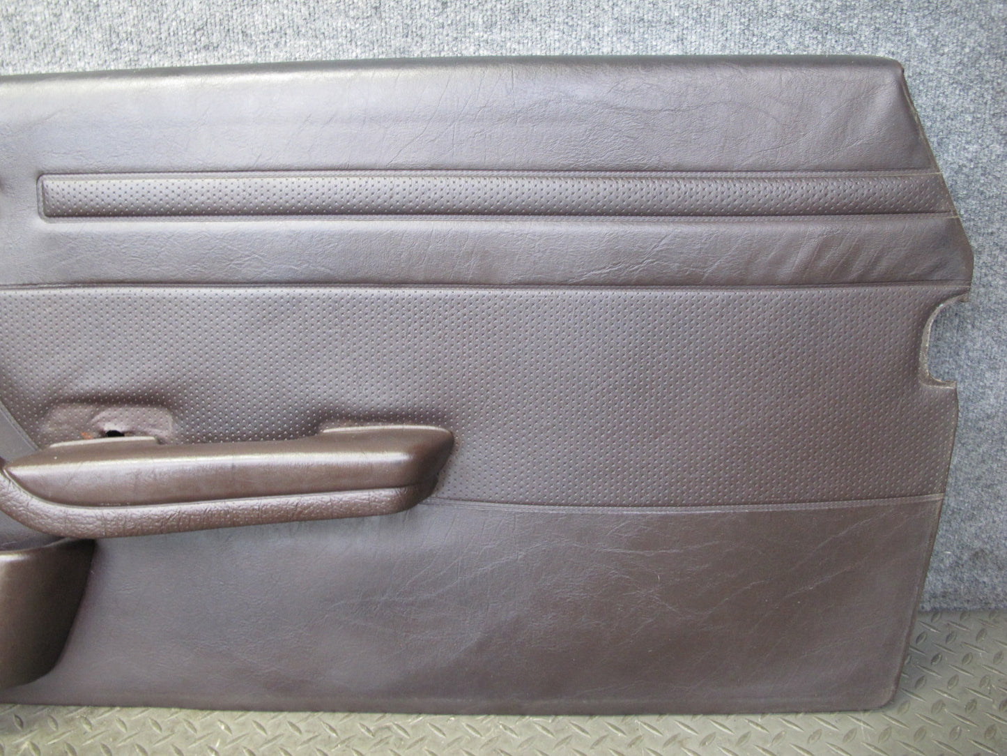 73-85 Mercedes R107 Convert Left & Right Door Interior Panel Chrome Trim Set OEM