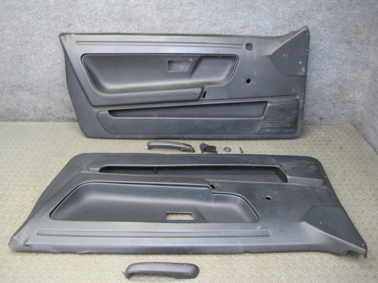 85-88 VW Scirocco Front Left & Right Door Interior Trim Panel w Handles Set OEM