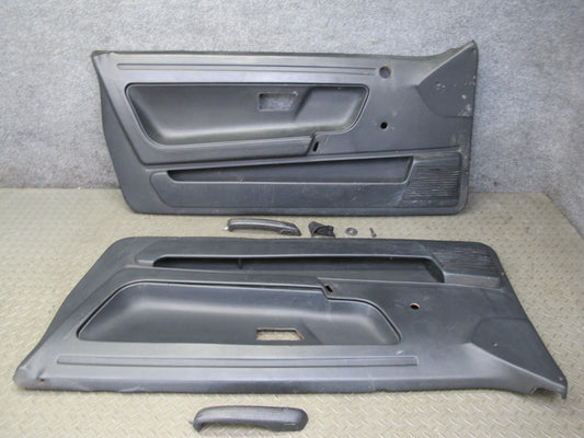 85-88 VW Scirocco Front Left & Right Door Interior Trim Panel w Handles Set OEM