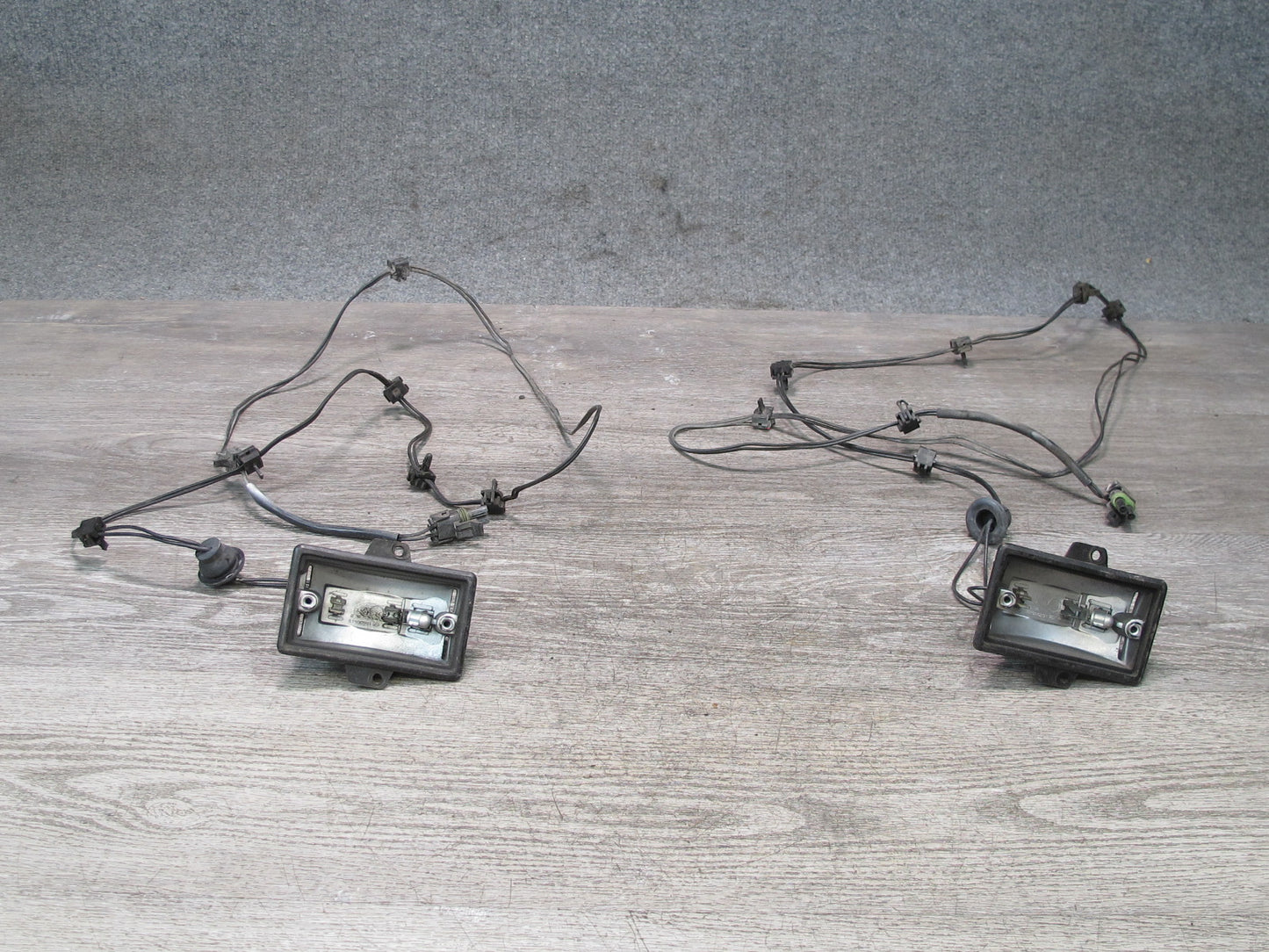 84-96 Chevrolet Corvette C4 Set of 2 Under Hood Light Lamp w Wiring OEM