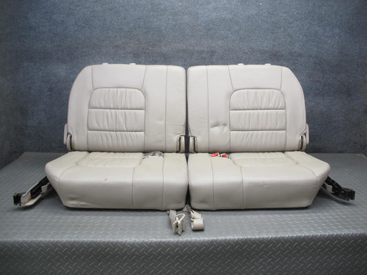 1998-2002 Lexus LX470 Rear Third 3RD ROW Left Right Leather Ivory Seat Set of 2