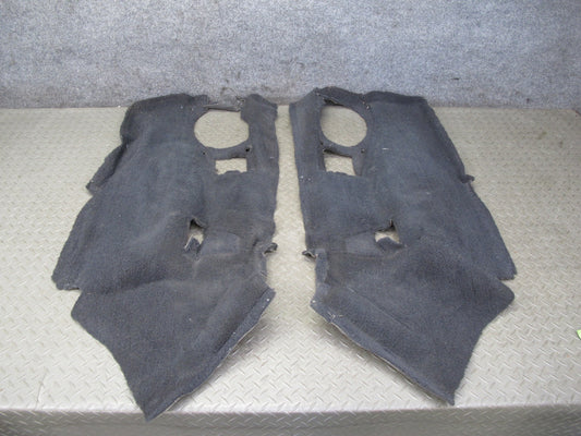 90-93 Chevrolet Corvette C4 Coupe Right & Left Trunk Carpet Trim Set Black OEM
