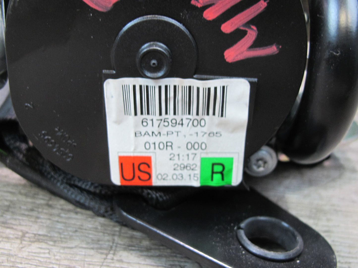 11-15 MINI R60 COUNTRYMAN FRONT LEFT & RIGHT SIDE SEATBELT RETRACTOR SET OEM