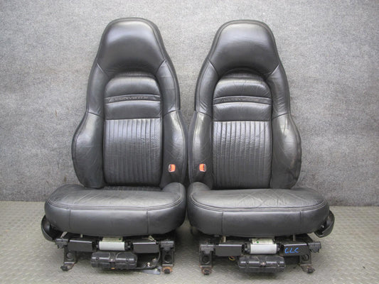 97-04 Chevrolet Corvette C5 Set of 2 Front Left & Right Leather Seat OEM