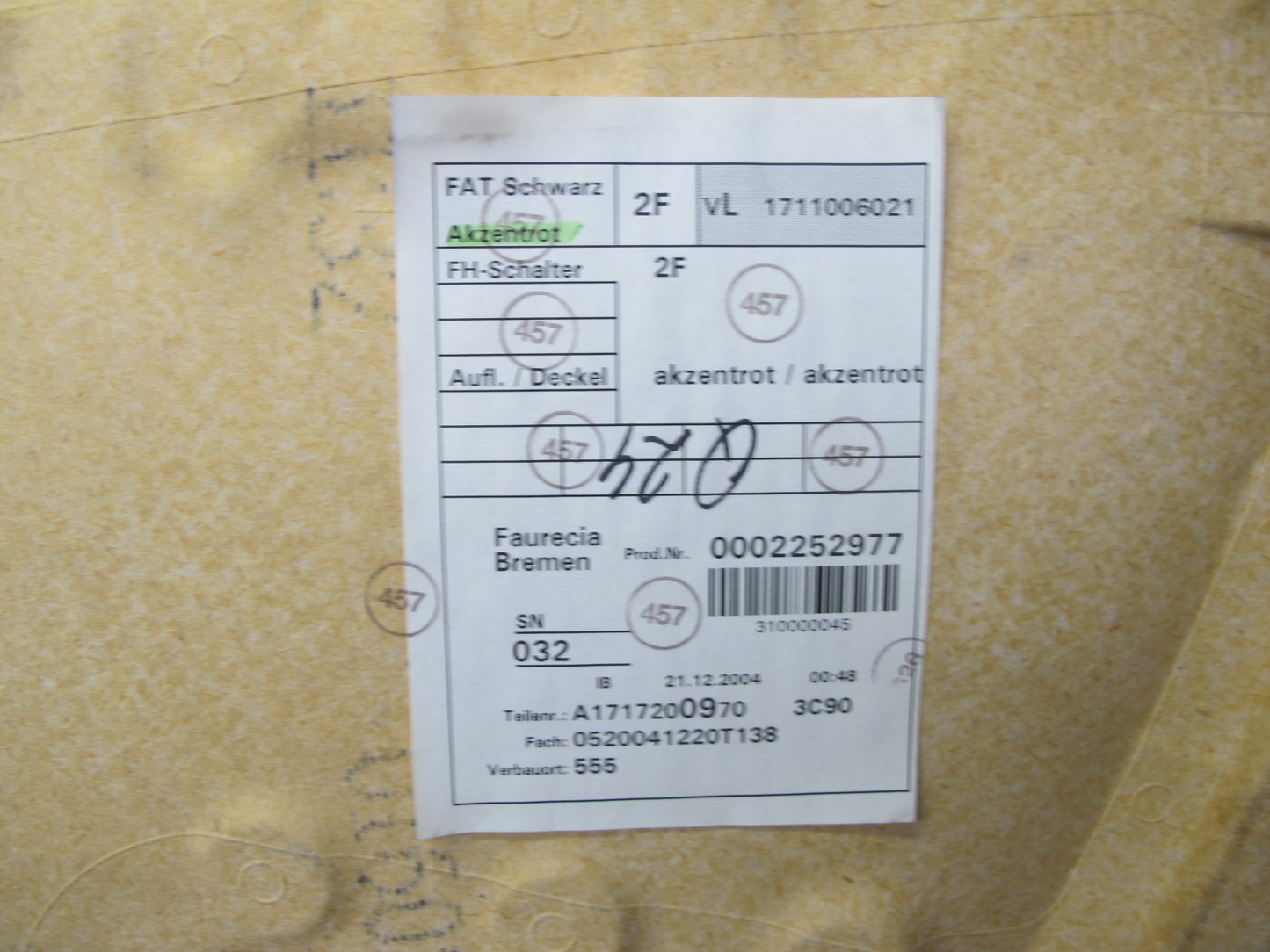 05-07 Mercedes R171 SLK Set of 2 Door Interior Trim Cover Panel OEM