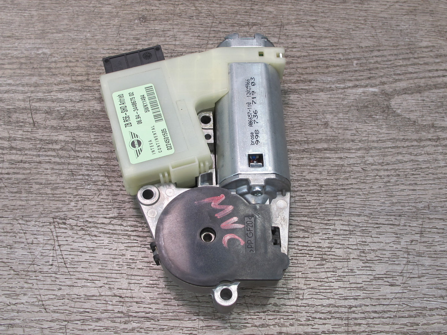 11-15 Mini Cooper R60 R61 Sunroof Motor Drive Unit 3448675 OEM