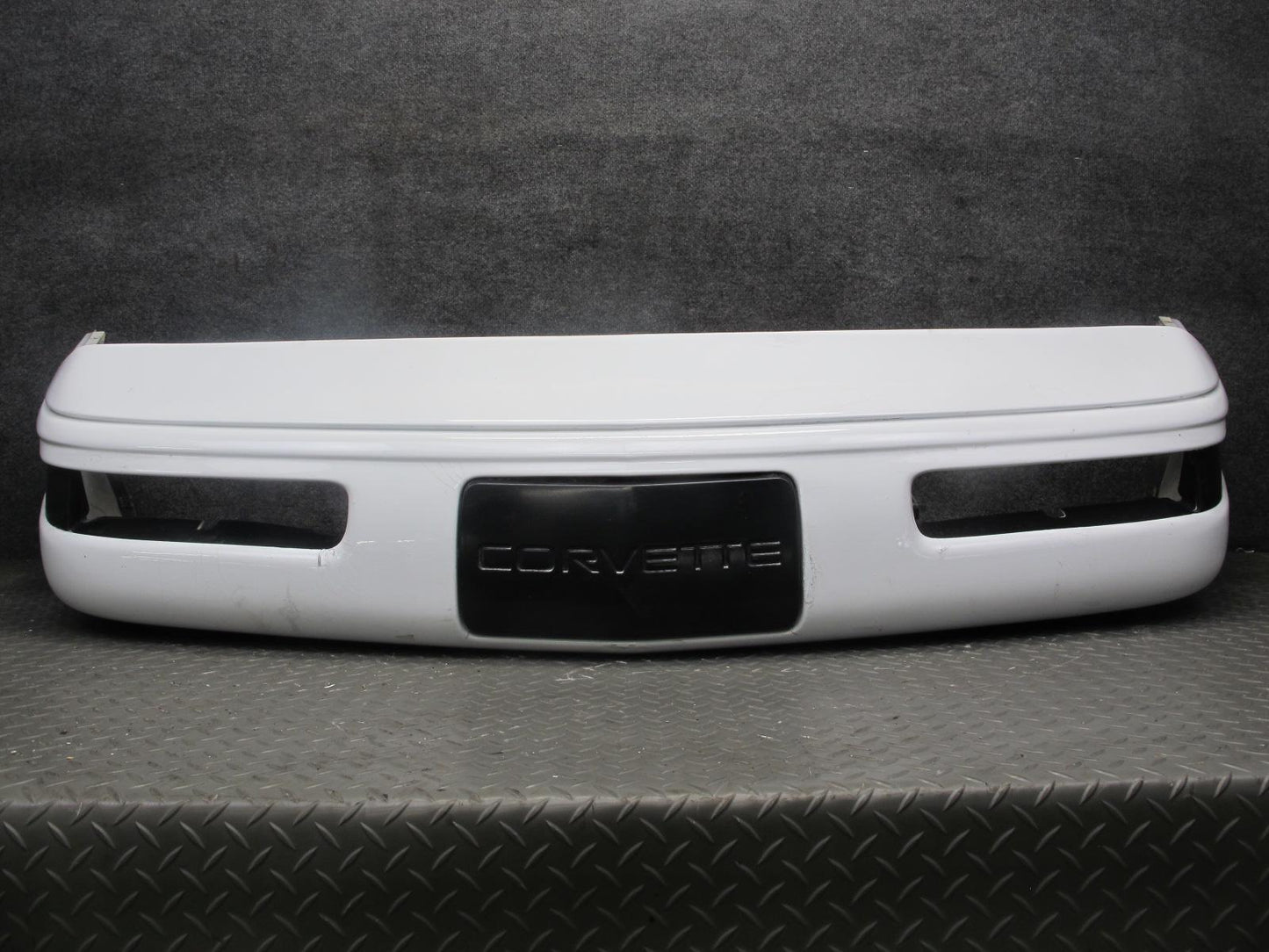 91-96 Chevrolet Corvette C4 Front Bumper Cover w Nameplate Cover White OEM