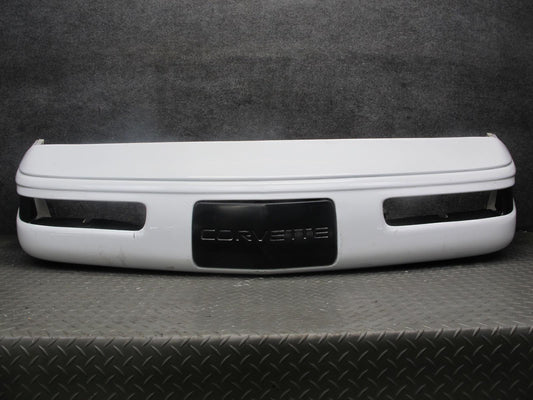 91-96 Chevrolet Corvette C4 Front Bumper Cover w Nameplate Cover White OEM