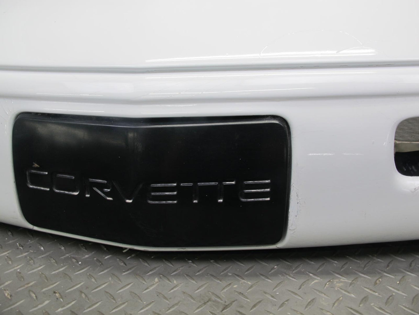91-96 Chevrolet Corvette C4 Front Bumper Cover w Nameplate Cover White OEM