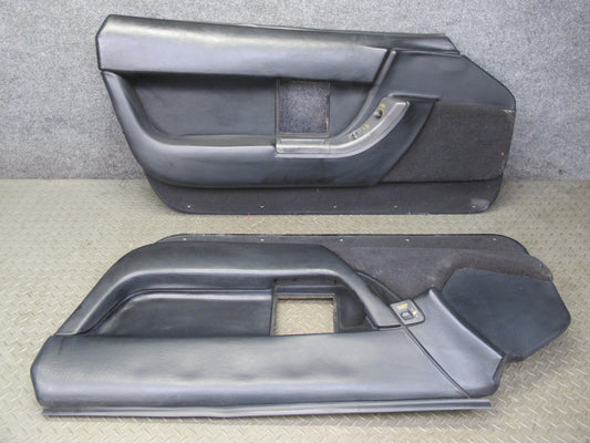 90-93 Chevrolet Corvette C4 Set of 2 Door Interior Trim Cover Panel Black OEM