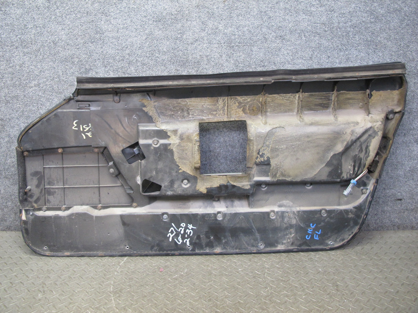 90-93 Chevrolet Corvette C4 Set of 2 Door Interior Trim Cover Panel Black OEM