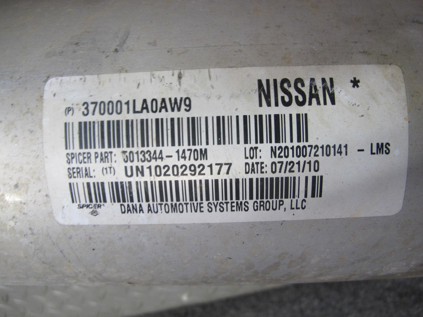 2011-2020 Infiniti QX56 QX80 RWD Rear Driveshaft Shaft Propeller