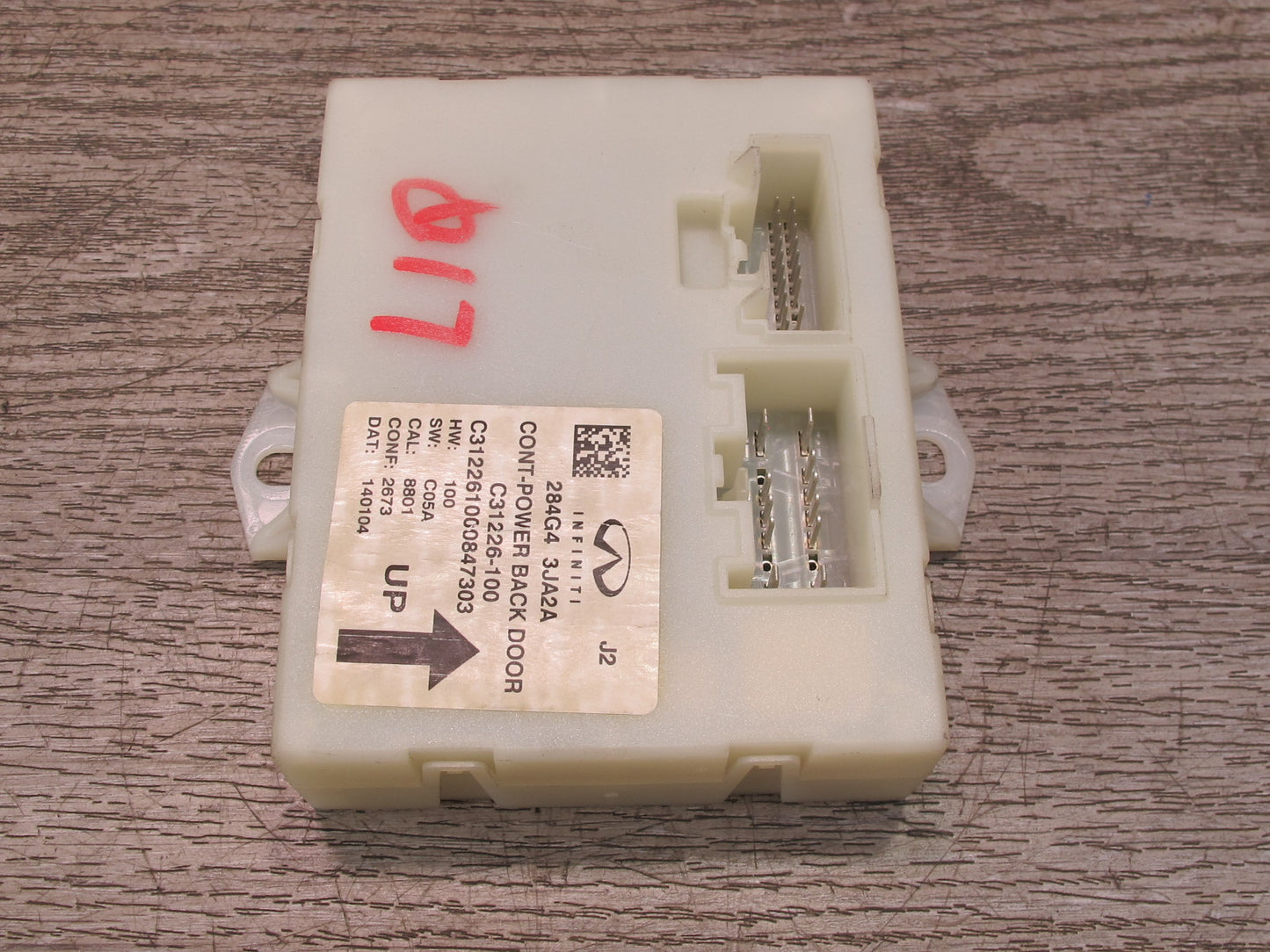 2014-2016 Infiniti QX60 Trunk Tailgate Lift Gate Power Module Unit 284G4 3JA2A