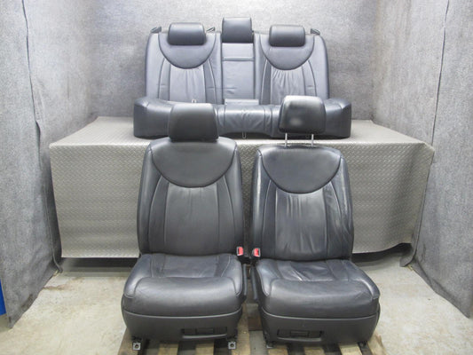 04-06 Lexus UCF30L LS430 Front & Rear Left & Right Leather Seat Set Black OEM