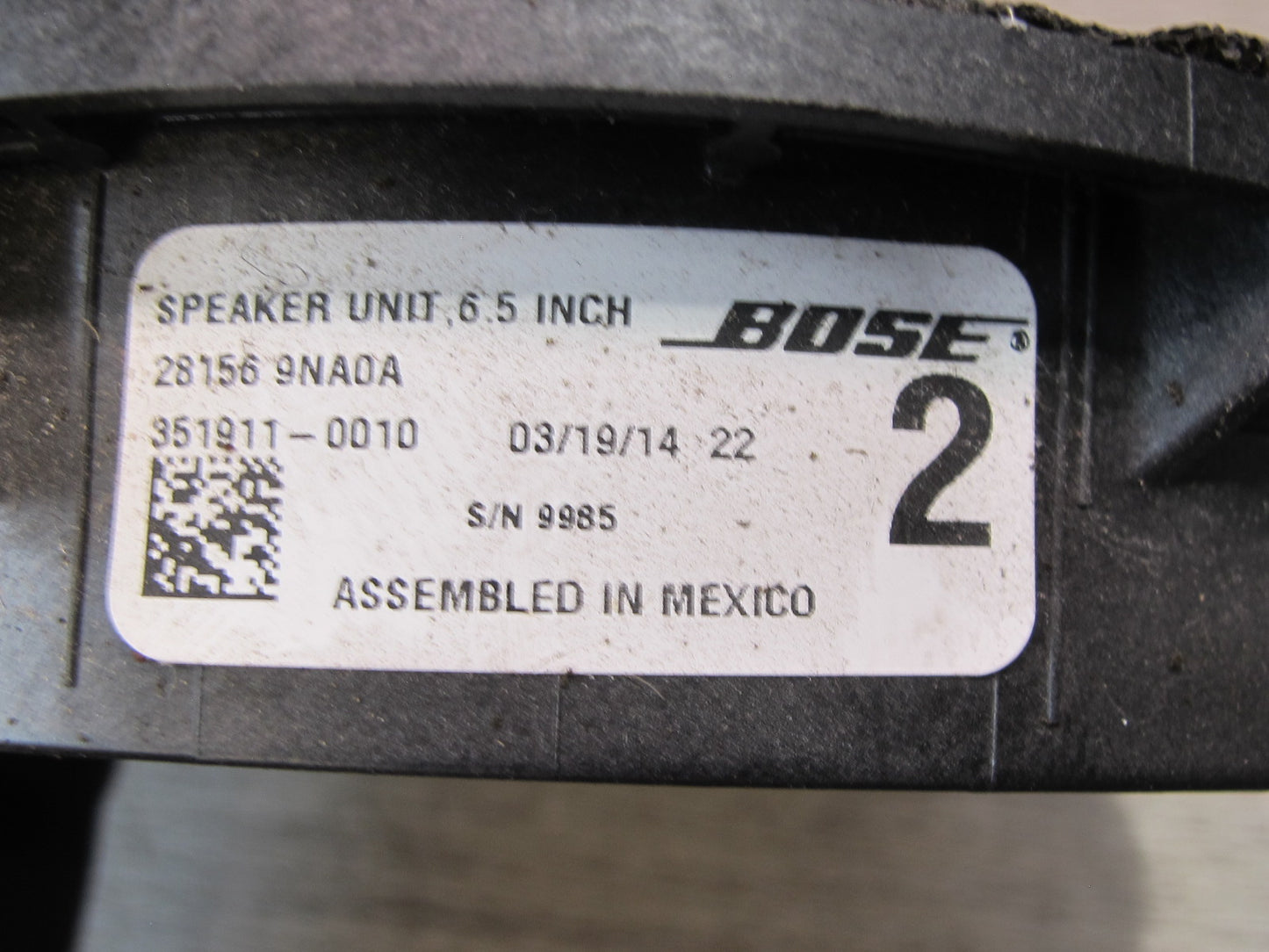 2013-2020 Infiniti JX35 QX60 Rear Left & Right Door Speaker Set of 2