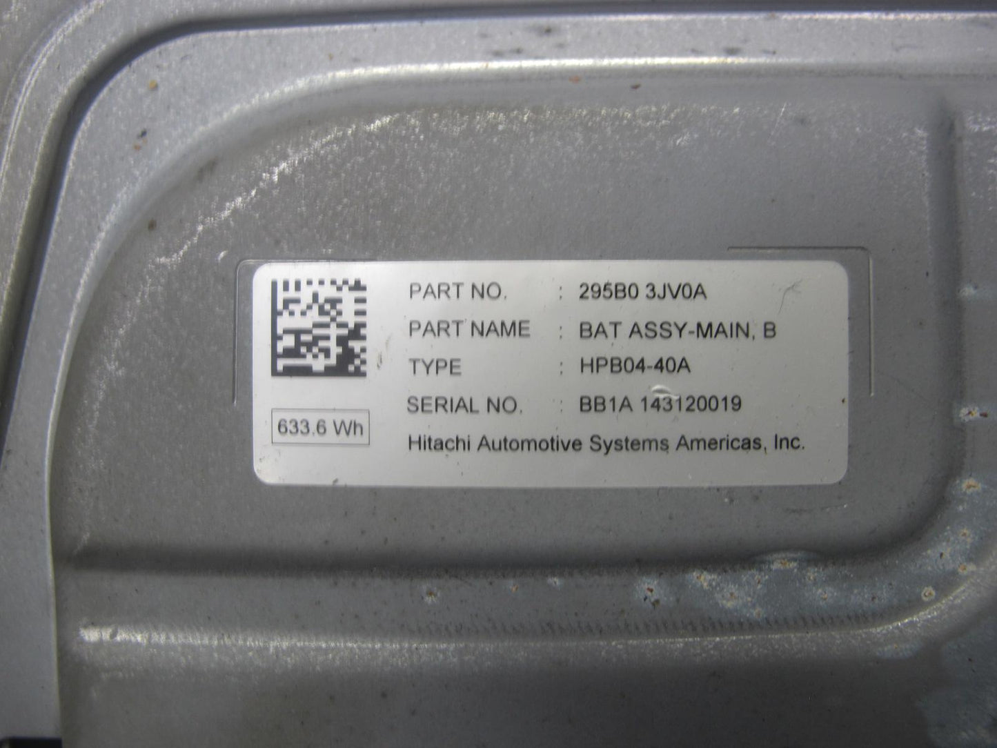 2014-2017 Infiniti QX60 Hybrid Lithium-ion Battery Pack 295B0-3JV0A
