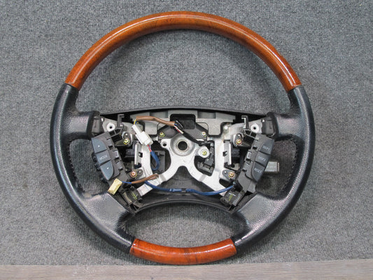 04-06 Lexus UCF30L LS430 Leather Wood Steering w Switches & Cruise Black OEM
