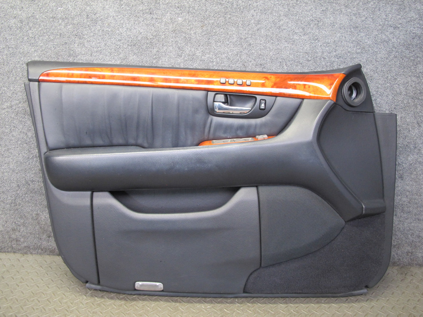 04-06 Lexus UCF30L LS430 Set of 2 Front Door Interior Trim Cover Panel Black OEM