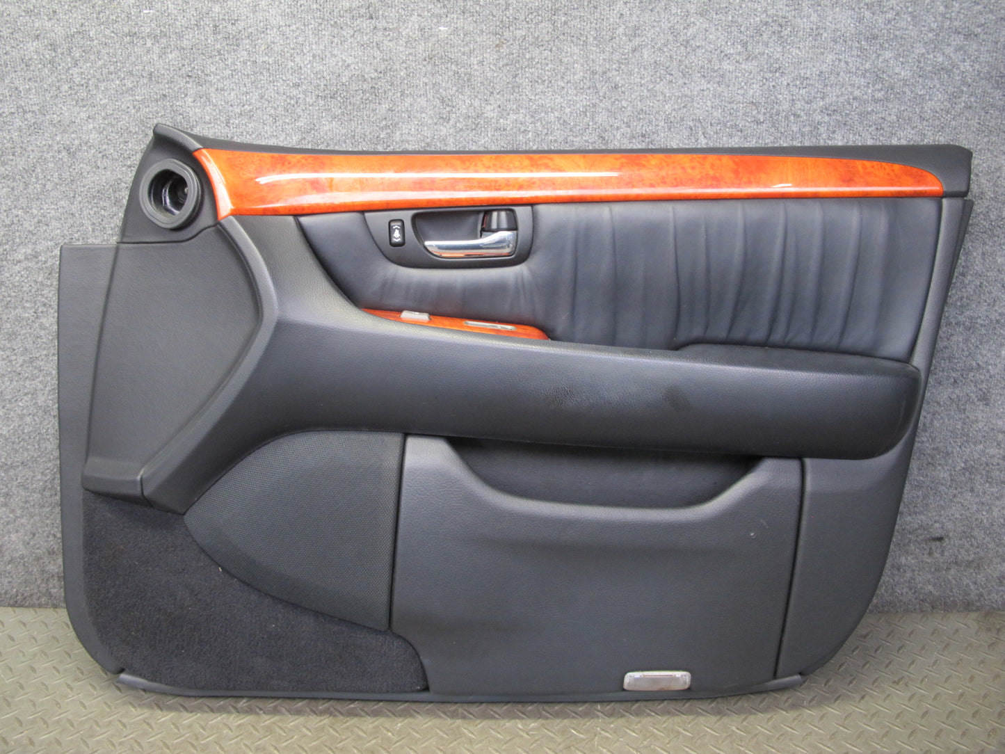 04-06 Lexus UCF30L LS430 Set of 2 Front Door Interior Trim Cover Panel Black OEM