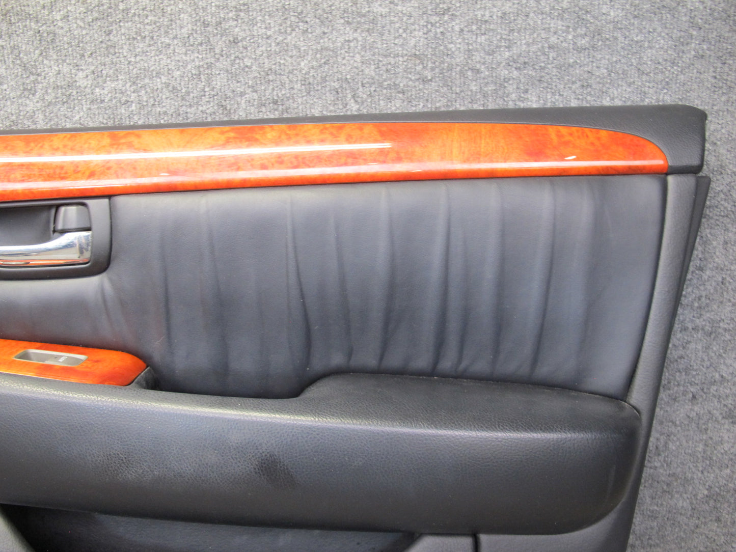 04-06 Lexus UCF30L LS430 Set of 2 Front Door Interior Trim Cover Panel Black OEM