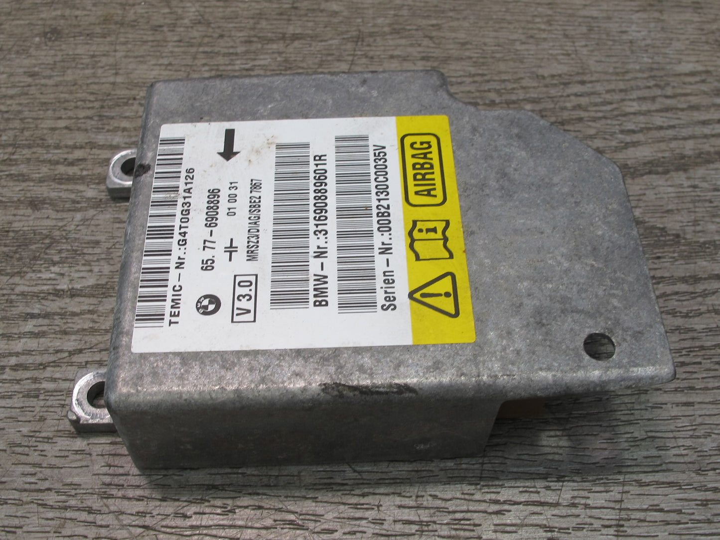 00-02 BMW E36 Z3 CONVERTIBLE SRS AIRBAG CONTROL MODULE UNIT 6908896 OEM